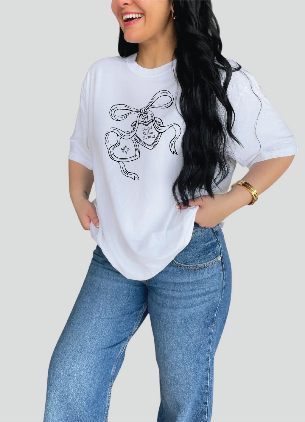 Heart Locket: John 3:16 For God So Loved The World Tee