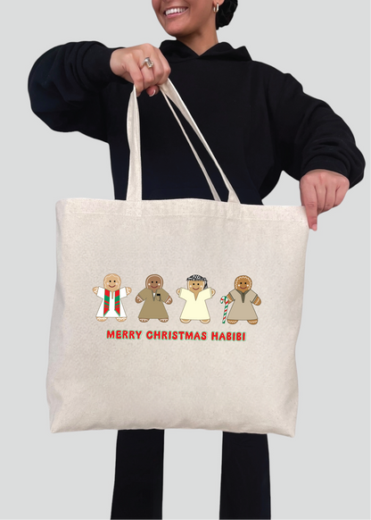 Gingerbread Men in Galabeyas Jumbo Tote