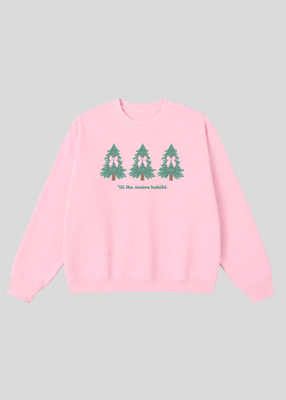 'Tis The Season Habibi- Coquette Christmas Tree Crewneck