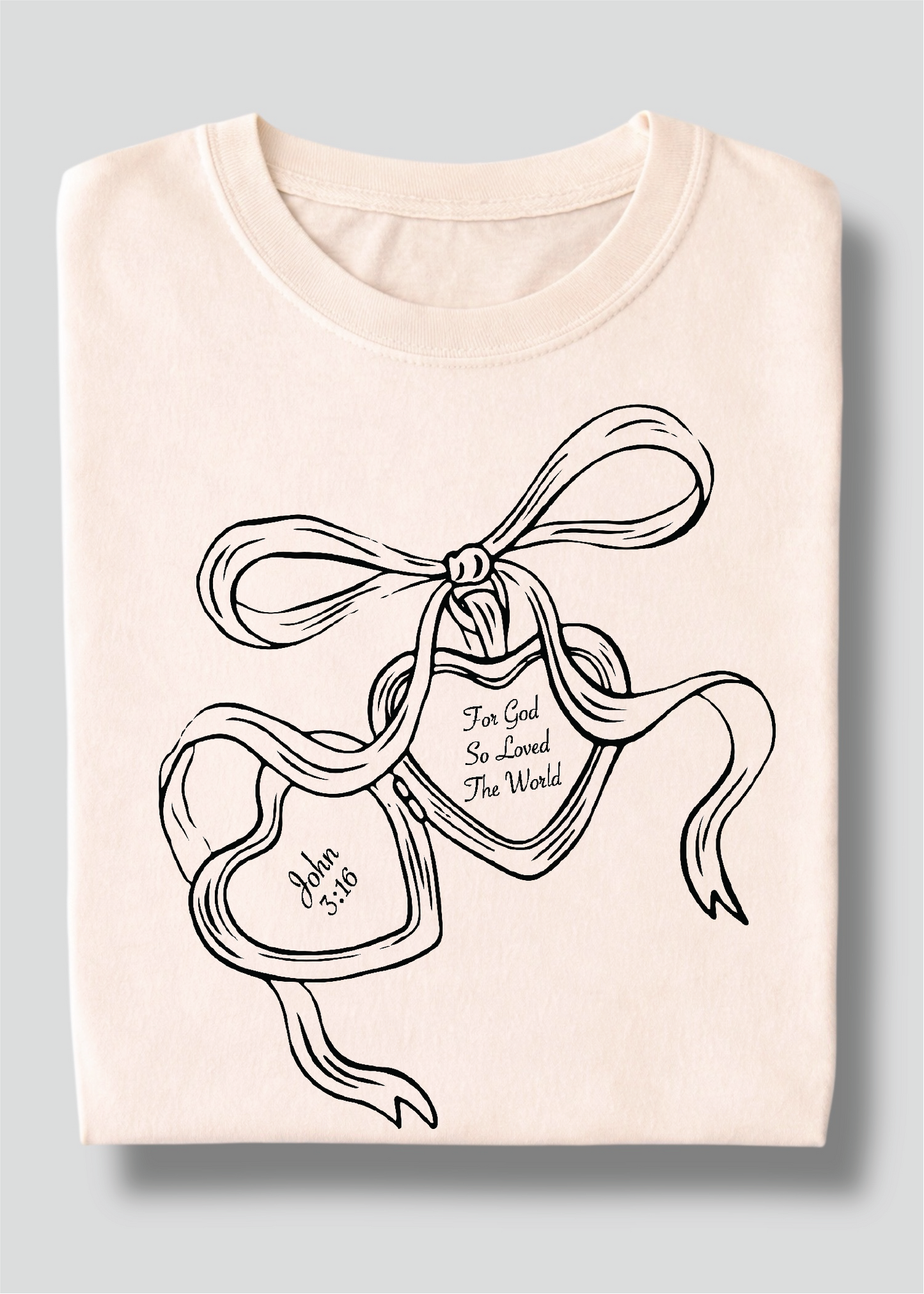 Heart Locket: John 3:16 For God So Loved The World Tee