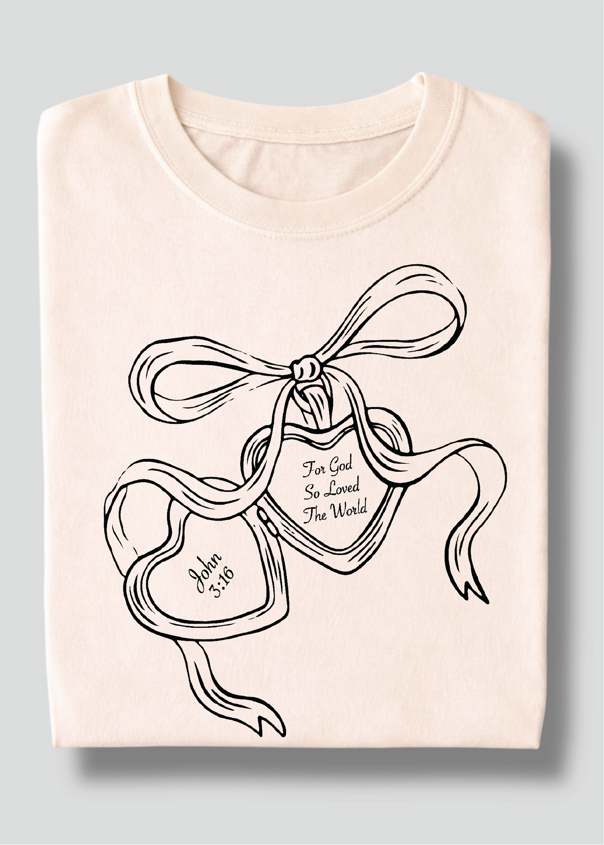 Heart Locket: John 3:16 For God So Loved The World Tee