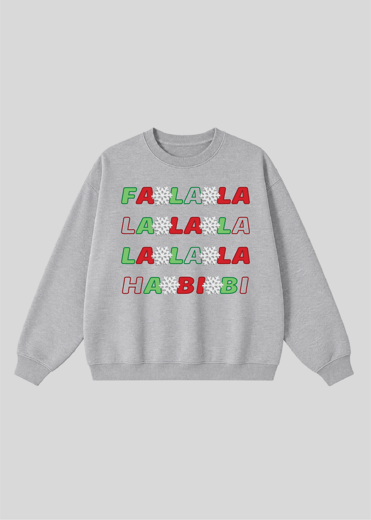 Fa La La Habibi Ugly Christmas Sweater- Crewneck