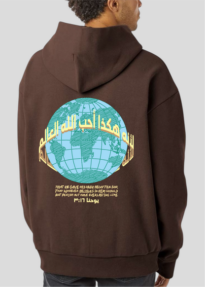 For God So Loved The World Globe Hoodie [John 3:16]