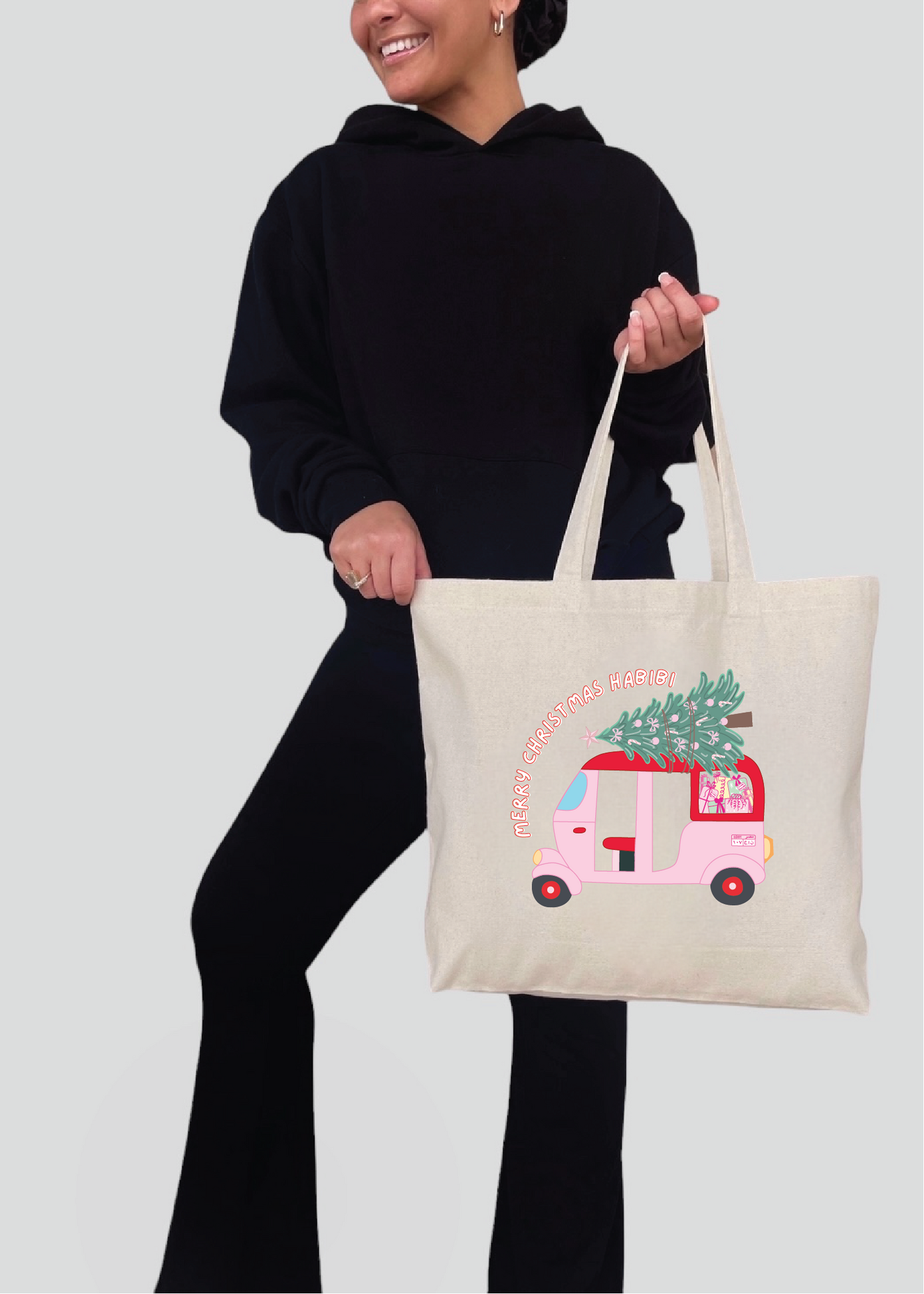 Merry Christmas Habibi Tuk Tuk Jumbo Tote