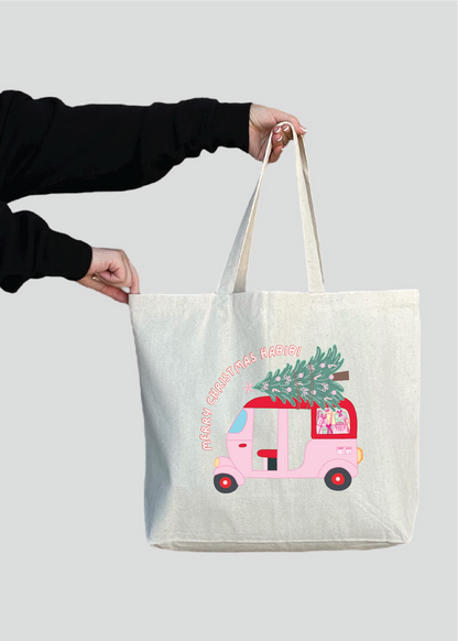 Merry Christmas Habibi Tuk Tuk Jumbo Tote