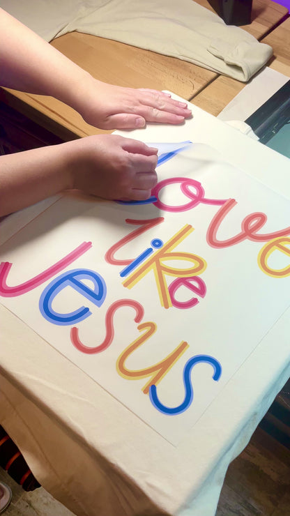 Love Like Jesus Cursive Scribble Tees