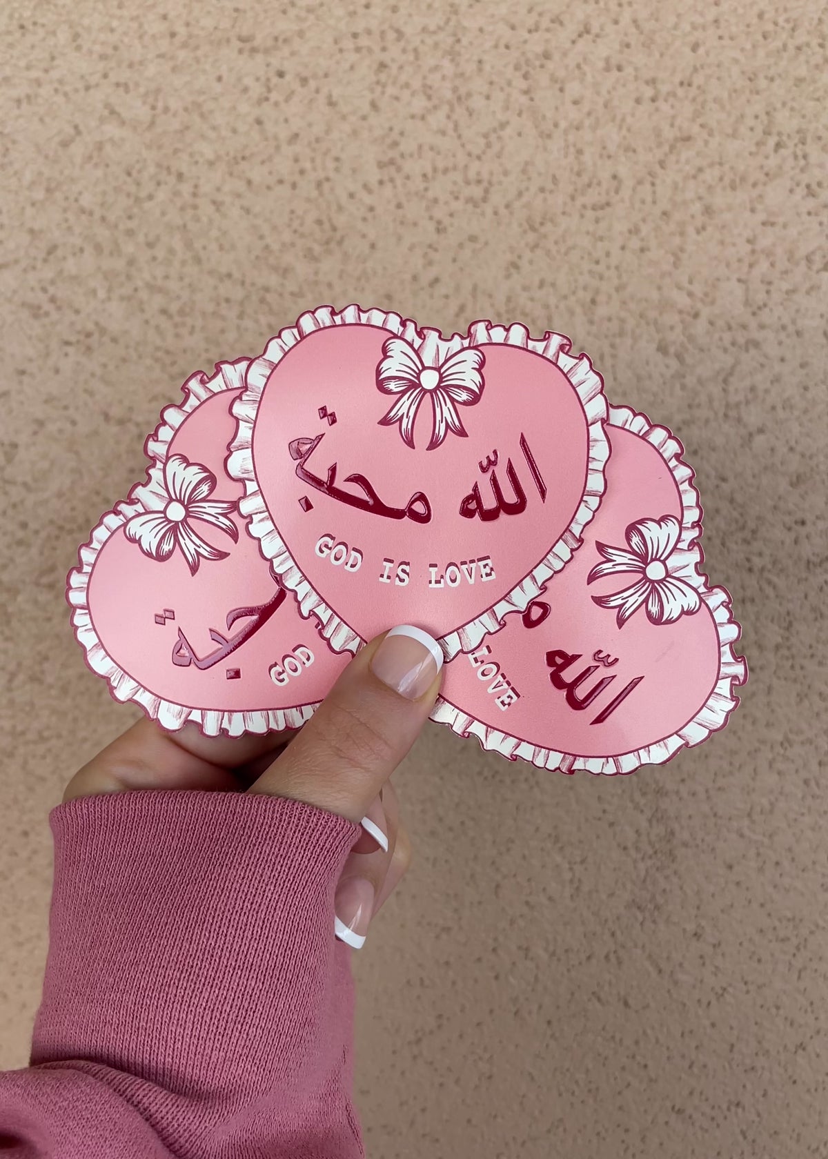 God is Love Vinyl Sticker [3D Embossed]