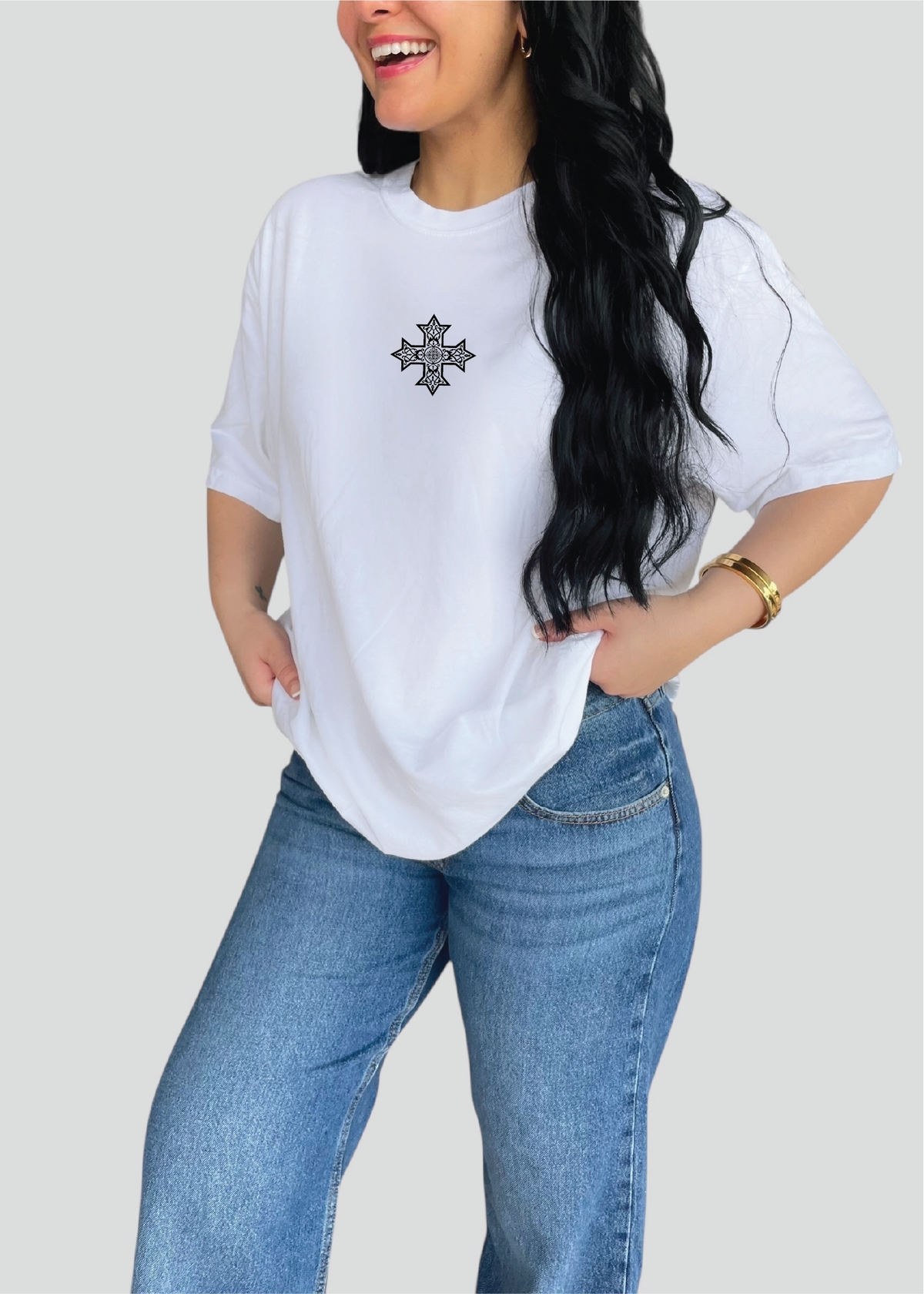 [DEAL TEE] Printed Unisex Mystery Coptic Cross Short Sleeve Tee