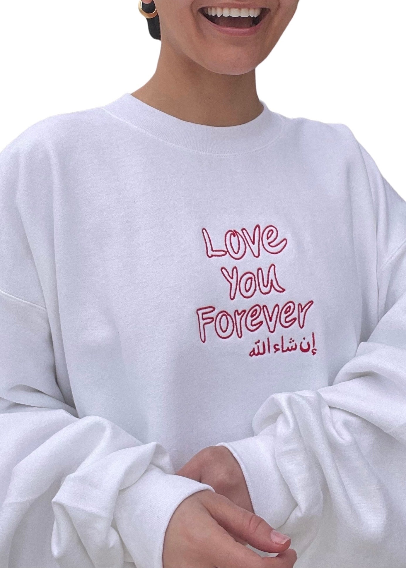 Embroidered Love You Forever Inshallah Sweatshirt