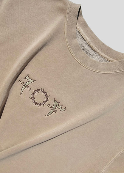 Embroidered Crown of Thorns Sweatshirts