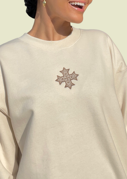 Embroidered Coptic Cross Sweatshirts