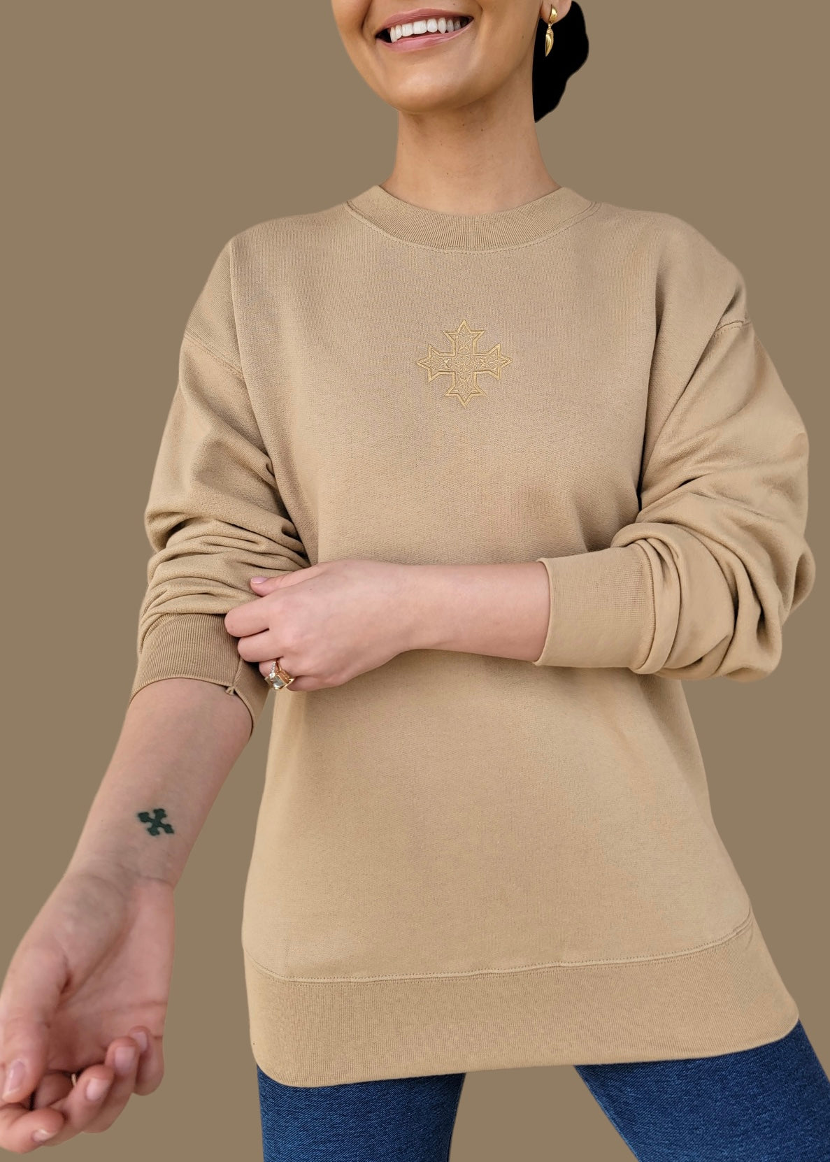 Embroidered Coptic Cross Sweatshirts