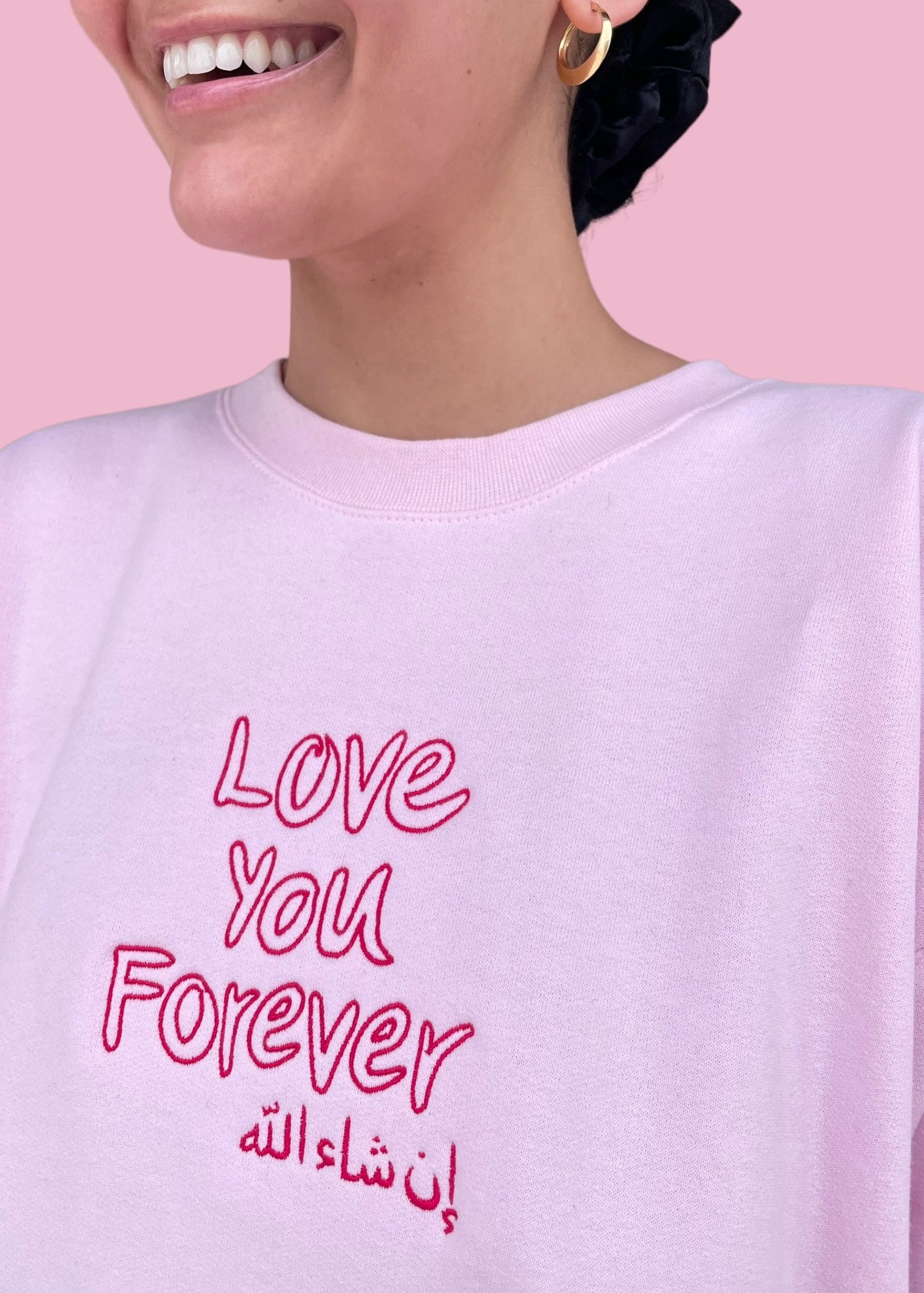 Embroidered Love You Forever Inshallah Sweatshirt