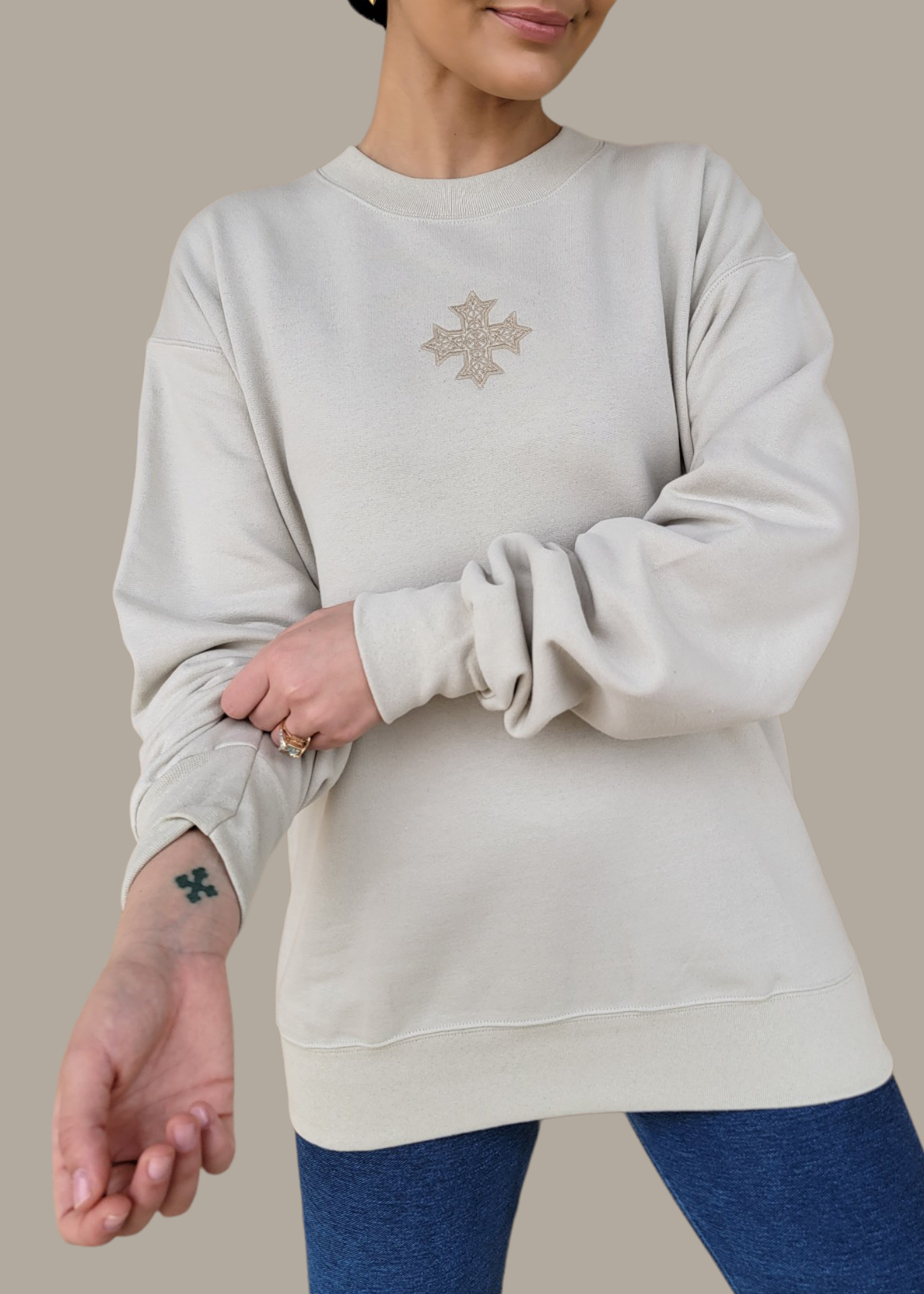 Embroidered Coptic Cross Sweatshirts