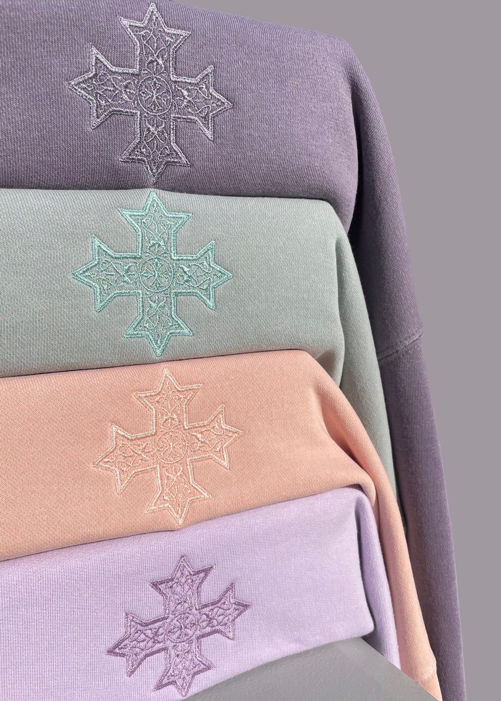 Embroidered Coptic Cross Sweatshirts (Easter Edition)